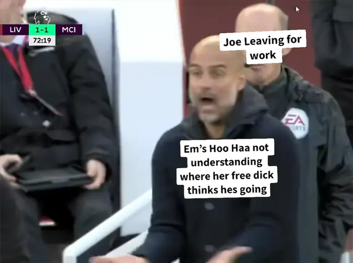 Pep Guardiola furious during City vs Liverpool match meme | image tagged in memes | made with Piñata Farms meme generator