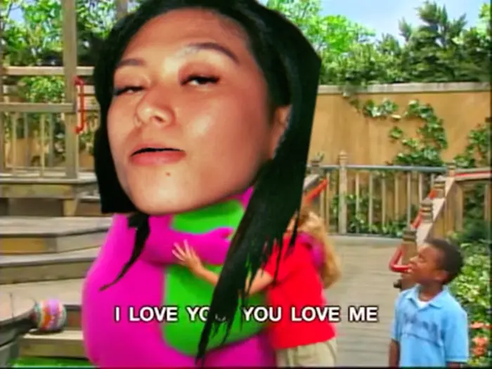 I love you Barney song meme | image tagged in memes | made with Piñata Farms meme generator