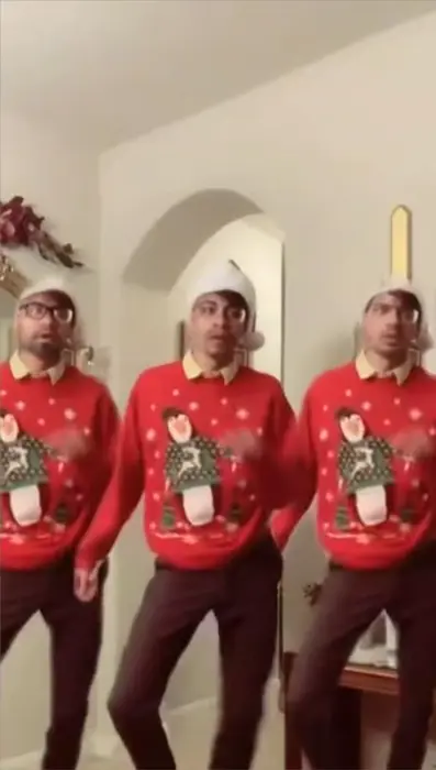 Dance in the Christmas Sweater meme | image tagged in memes | made with Piñata Farms meme generator