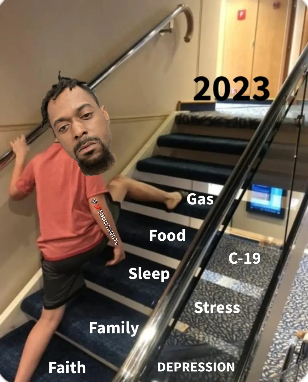 Meme image, titled: 'CREEPIN IM LIKE#2023 ', by user: 100thousandtv2