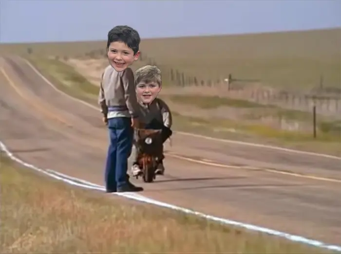 Dumb And Dumber on Highway meme | image tagged in memes | made with Piñata Farms meme generator