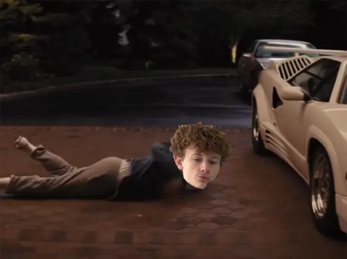 Wolf of Wall Street - Lamborghini scene meme | image tagged in memes | made with Piñata Farms meme generator