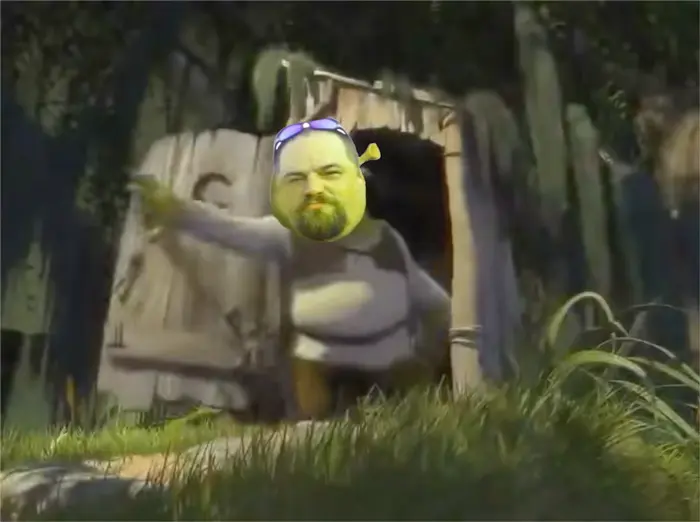 Shrek comes out of the toilet meme | image tagged in memes | made with Piñata Farms meme generator