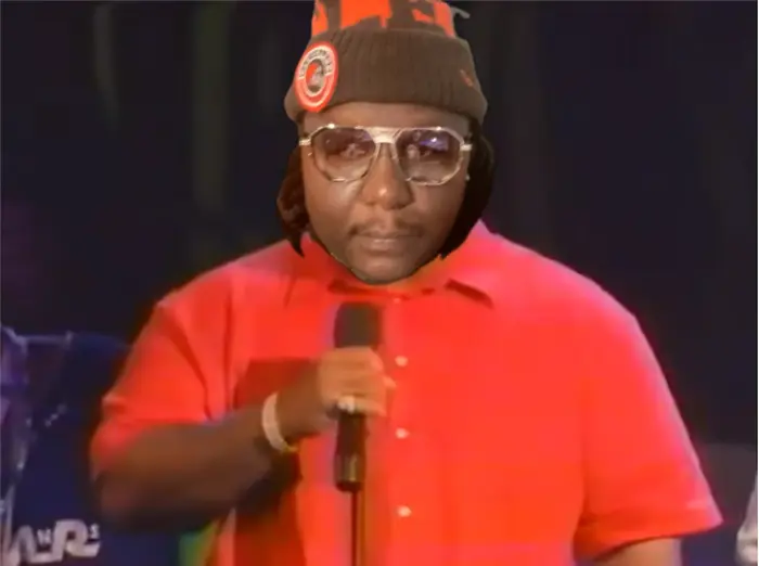 Suge Knight with Danny Boy on stage of The Source Awards meme | image tagged in memes | made with Piñata Farms meme generator