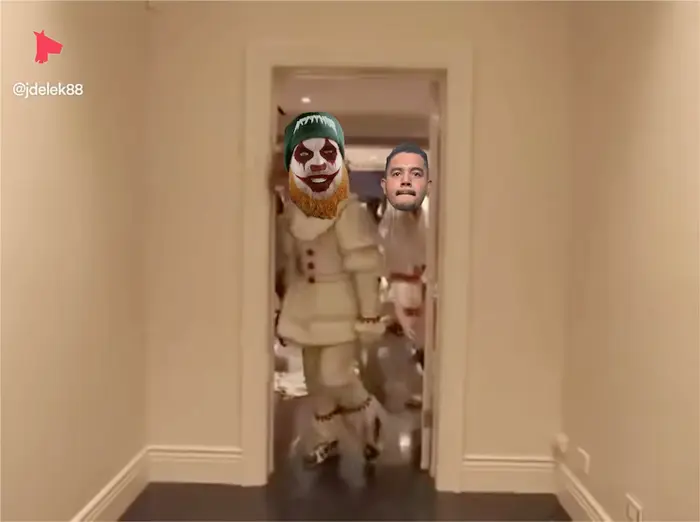 halloween party with a clown meme | image tagged in memes | made with Piñata Farms meme generator