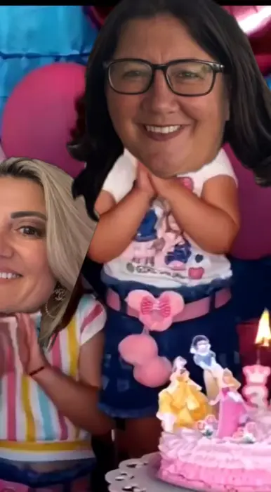 Little girl fights her sister and her birthday meme | image tagged in memes | made with Piñata Farms meme generator