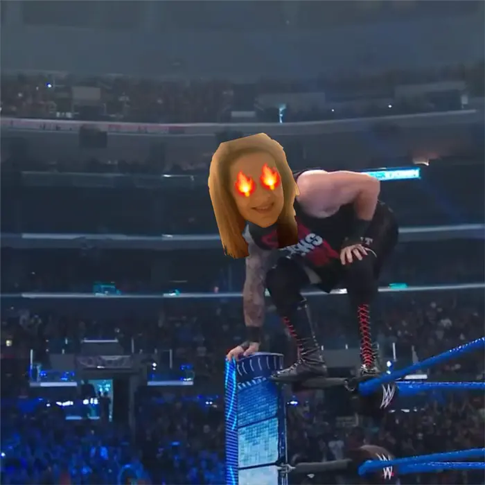 WWE top rope body slam meme | image tagged in memes | made with Piñata Farms meme generator