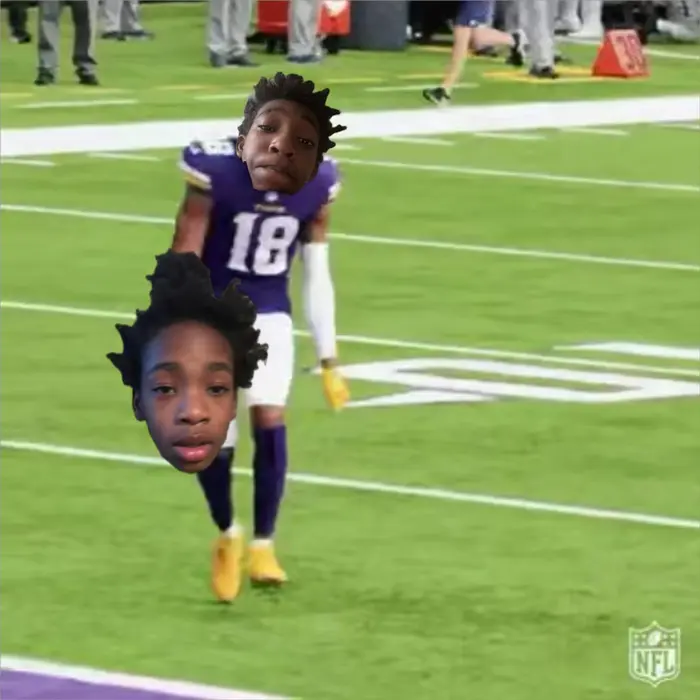 NFL Justin Jefferson (Griddy Dance) meme | image tagged in memes | made with Piñata Farms meme generator