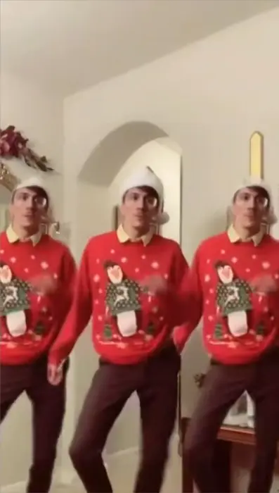 Dance in the Christmas Sweater meme | image tagged in memes | made with Piñata Farms meme generator