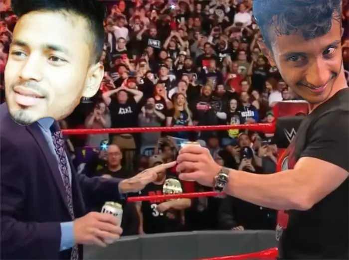 Stone Cold Steve Austin Stuns the boss Mr. McMahon WWE meme | image tagged in memes | made with Piñata Farms meme generator