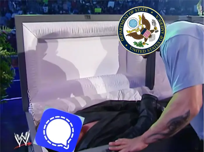 The Undertaker surprises Randy Orton WWE meme | image tagged in memes | made with Piñata Farms meme generator