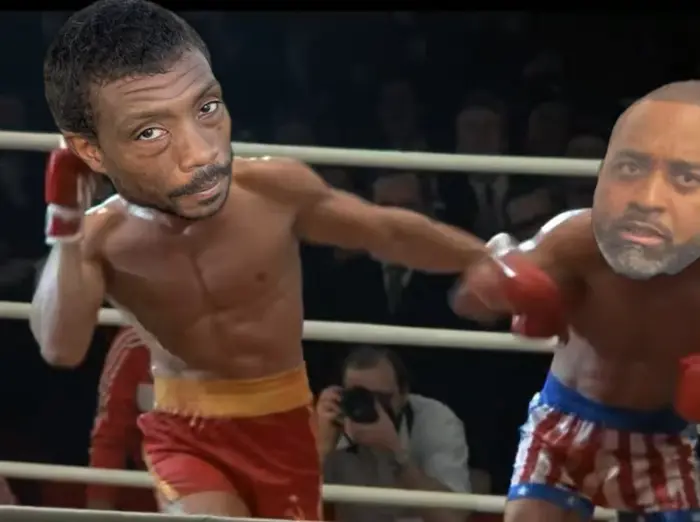 Rocky IV - fight with Drago meme | image tagged in memes | made with Piñata Farms meme generator