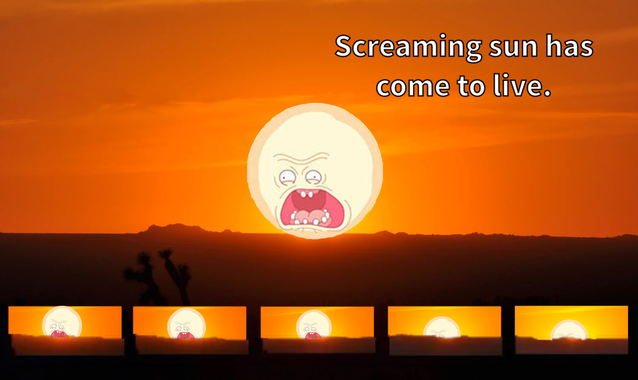 Sunset meme | image tagged in memes | made with Piñata Farms meme generator