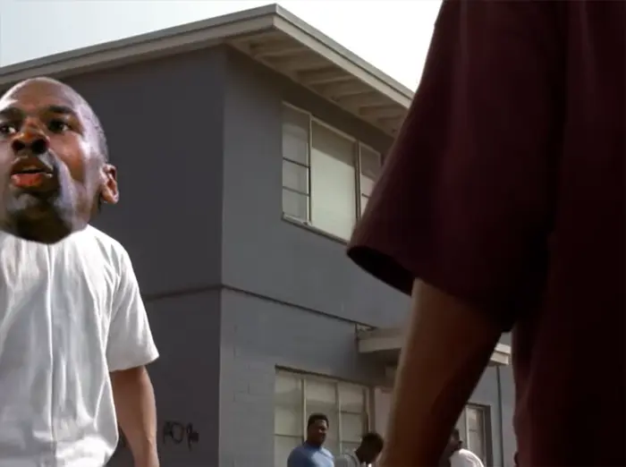 Cane vs. Ilena`s cousin in Menace 2 Society meme | image tagged in memes | made with Piñata Farms meme generator