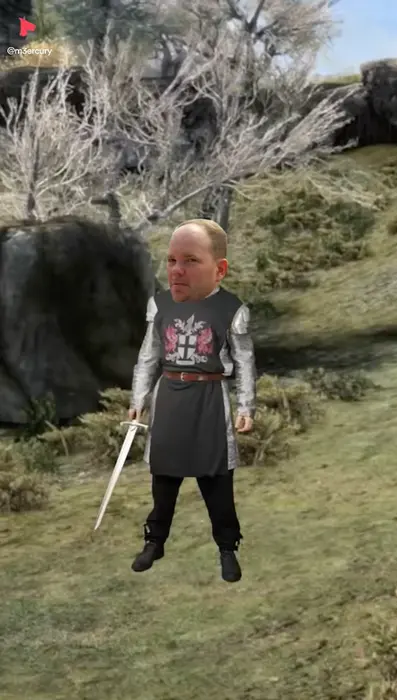 Noble knight with Merlin fight goblins meme | image tagged in memes | made with Piñata Farms meme generator