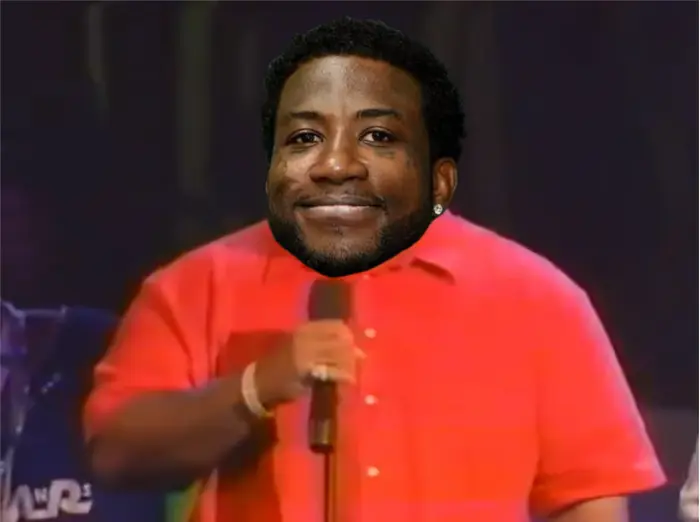 Suge Knight with Danny Boy on stage of The Source Awards meme | image tagged in memes | made with Piñata Farms meme generator