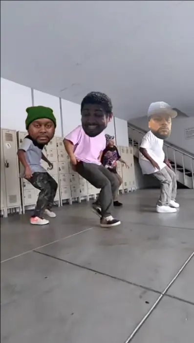 4 people dancing meme | How the defense gonna look when me and Dan get back if he play with me and Darius and skip | image tagged in memes | made with Piñata Farms meme generator