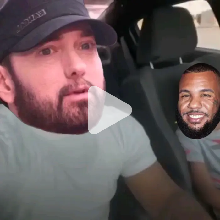 Eminem listening to the games diss track video meme Piñata Farms