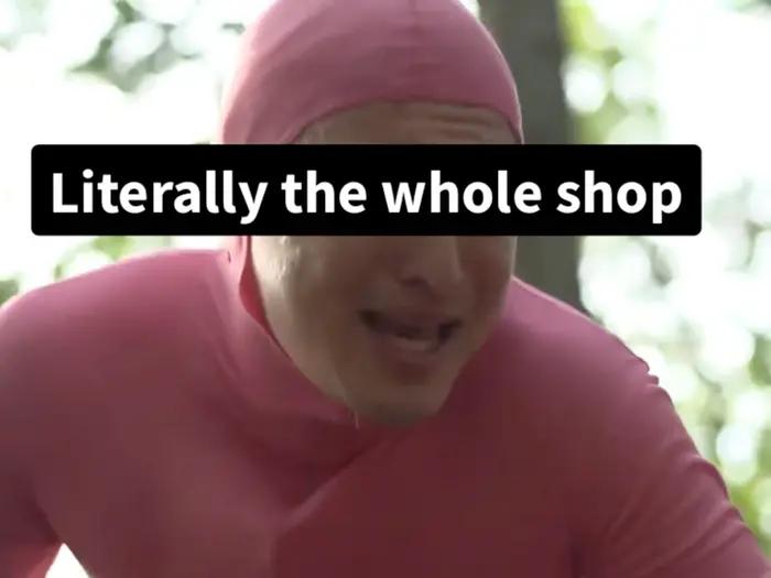 Pink Guy - seems kinda gay to me meme | image tagged in memes | made with Piñata Farms meme generator