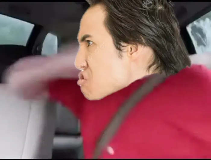 nikocado avocado angry hitting his car seat with his arm meme | image tagged in memes | made with Piñata Farms meme generator