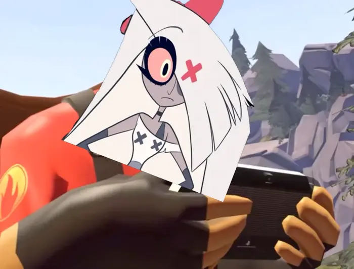 Pyro gets crushed by a door: STBlackST meme | #hazbinhotel | image tagged in memes: hazbinhotel | made with Piñata Farms meme generator