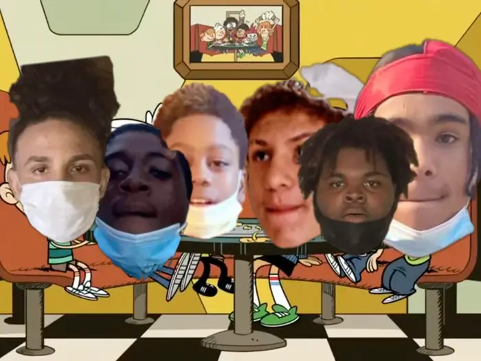 Lincoln and the Gang with Leni and her friends meme | image tagged in memes | made with Piñata Farms meme generator