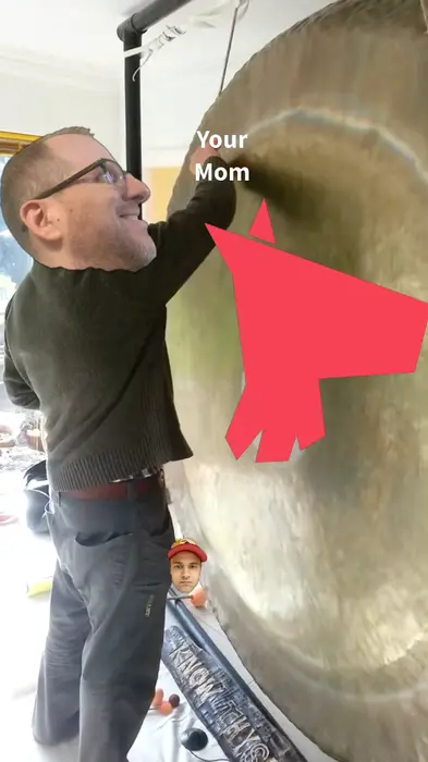 Sound Testing Giant Gong meme | Piñata make 101 by @kyle | image tagged in memes | made with Piñata Farms meme generator