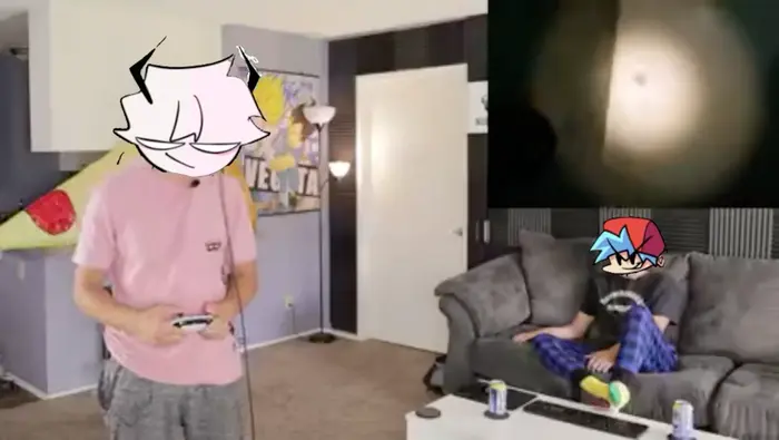 dudes play horror on VR meme | The Blood Sister Game - Selever Plays Horror Game & Boyfriend Watches & They Screamed (I’m In The Game Lol) | image tagged in memes | made with Piñata Farms meme generator