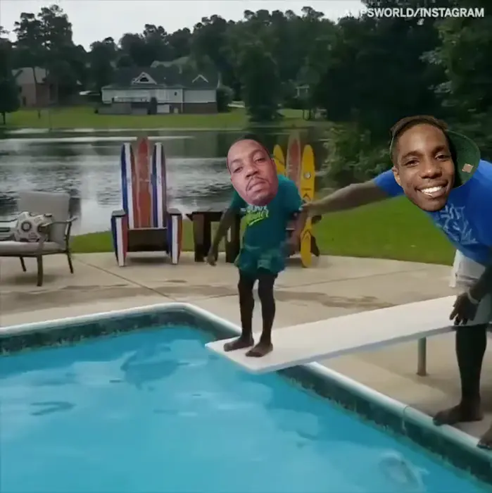 Pool Fear meme | image tagged in memes | made with Piñata Farms meme generator