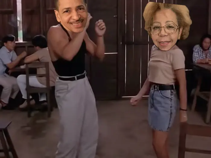 Kickboxer Jean Claude Van Damme Dance meme | Papi and mami | image tagged in memes | made with Piñata Farms meme generator