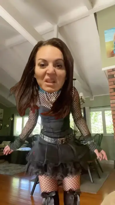 Goth girl goes on a public meme | image tagged in memes | made with Piñata Farms meme generator