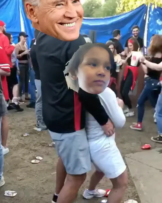 couple dancing at the party meme | Biden’s pleasure | image tagged in memes | made with Piñata Farms meme generator