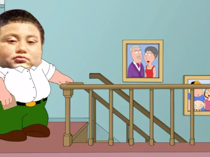 Peter Griffin funny falling down stairs meme | Nananana | image tagged in memes | made with Piñata Farms meme generator