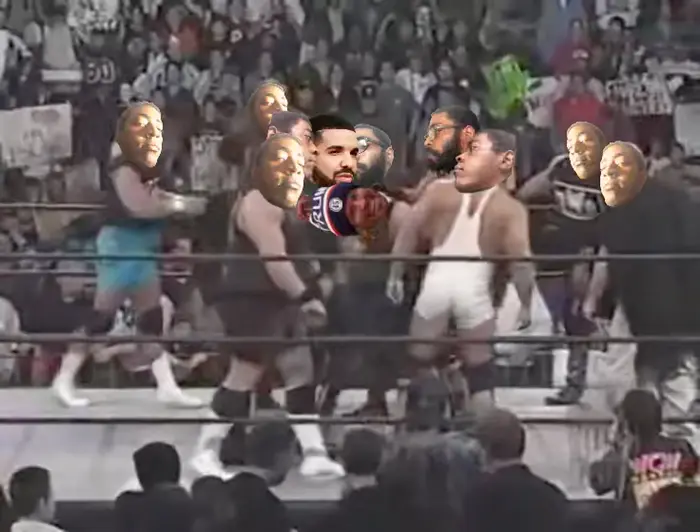 WWE Network: all against one meme | image tagged in memes | made with Piñata Farms meme generator