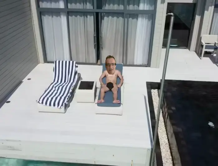man relaxing on the beach house meme | image tagged in memes | made with Piñata Farms meme generator