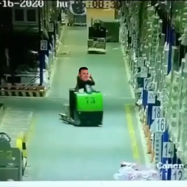 sleeping man rides into a rack at the work meme | image tagged in memes | made with Piñata Farms meme generator