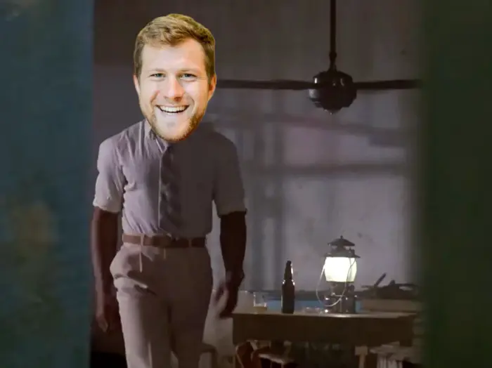 Arnold Handshake meme | image tagged in memes | made with Piñata Farms meme generator