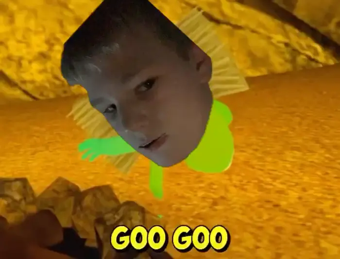 Goo goo ga ga fire, dont touch fire meme | image tagged in memes | made with Piñata Farms meme generator