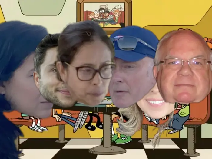 Lincoln and the Gang with Leni and her friends meme | 😂 so funny and true | image tagged in memes | made with Piñata Farms meme generator