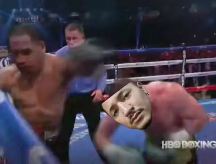 Canelo vs Khan knockout meme | image tagged in memes | made with Piñata Farms meme generator