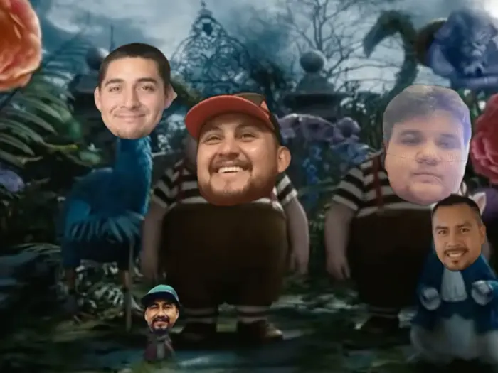 Alice in Wonderland - Tweedledee and Tweedledum meme | image tagged in memes | made with Piñata Farms meme generator