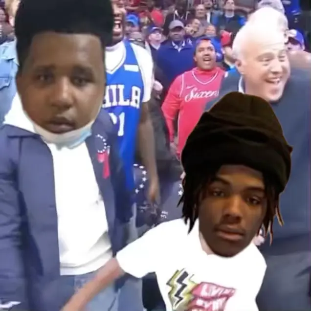 Kevin Hart and a boy dance to Ukrainain song meme | image tagged in memes | made with Piñata Farms meme generator