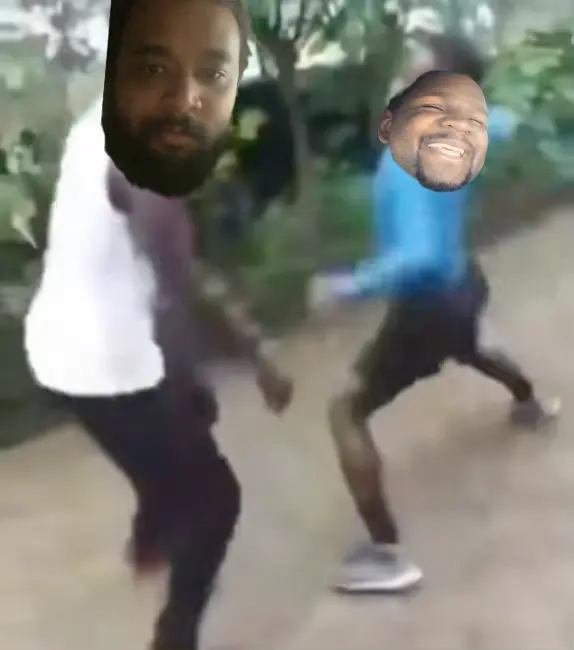 Acrobatic backyard fight meme | image tagged in memes | made with Piñata Farms meme generator