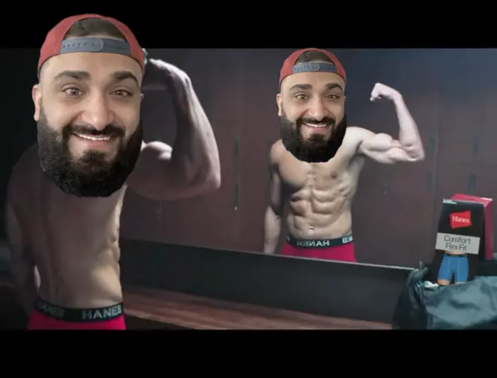 Every Bod Is Happy In Hanes: Comfort Flex Fit meme | image tagged in memes | made with Piñata Farms meme generator