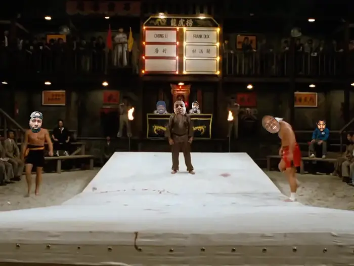 Bloodsport Fight Scene meme | image tagged in memes | made with Piñata Farms meme generator