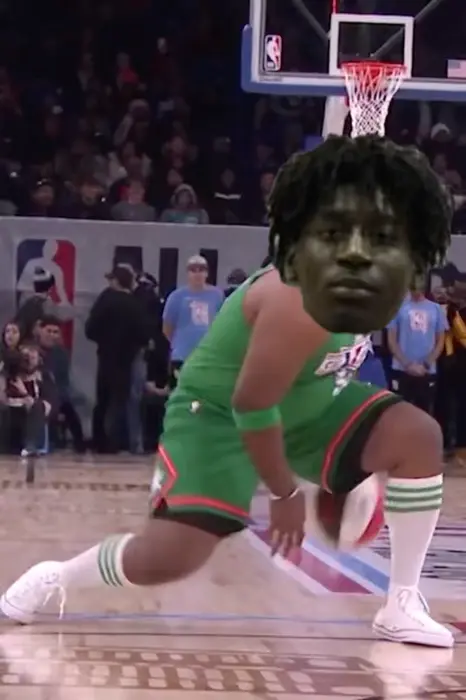 Spice Adams shut down on the court meme | image tagged in memes | made with Piñata Farms meme generator