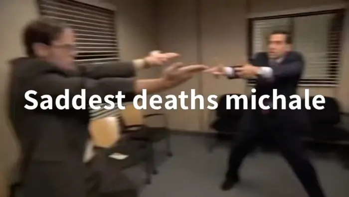 The Office shootout scene meme | Rip | image tagged in memes | made with Piñata Farms meme generator