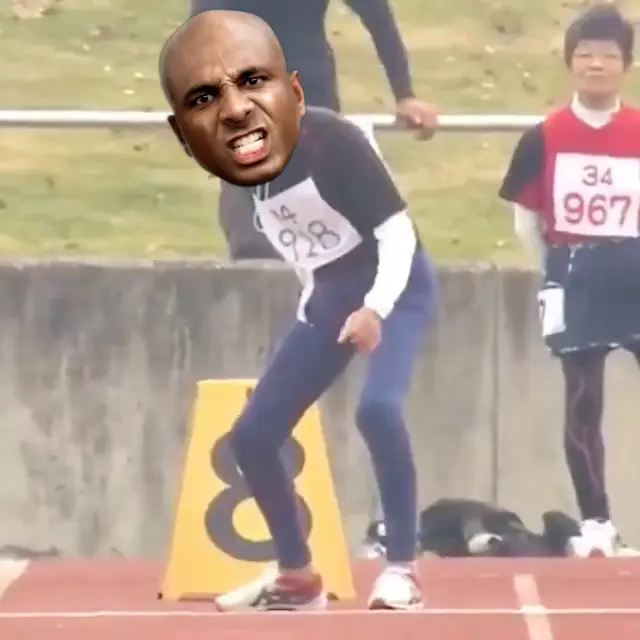 Very Old Runner meme | image tagged in memes | made with Piñata Farms meme generator