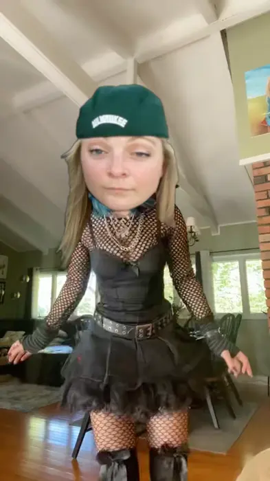 Goth girl goes on a public meme | image tagged in memes | made with Piñata Farms meme generator