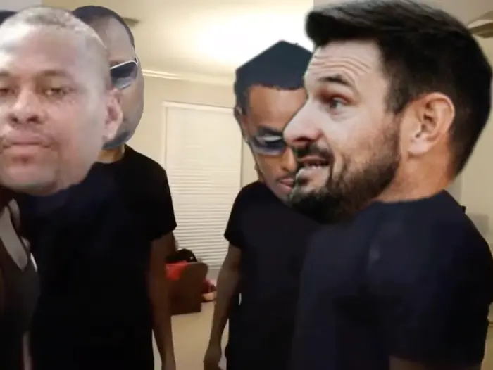 Two men fighting meme | image tagged in memes | made with Piñata Farms meme generator